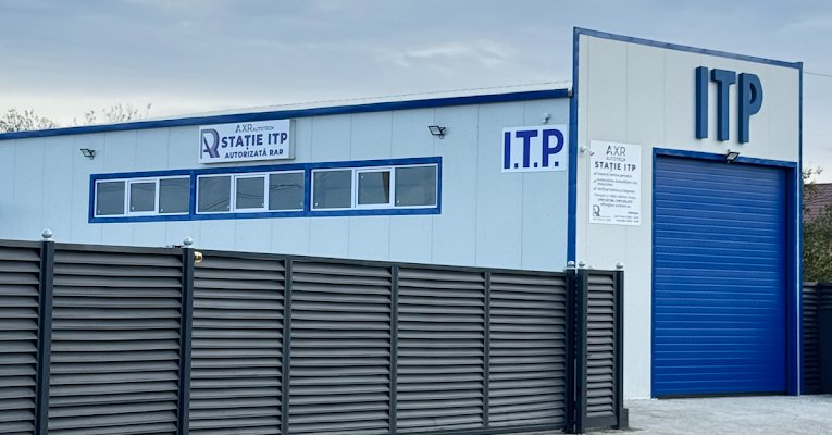 Clădirea stației ITP AXR Autotech din Săbăreni